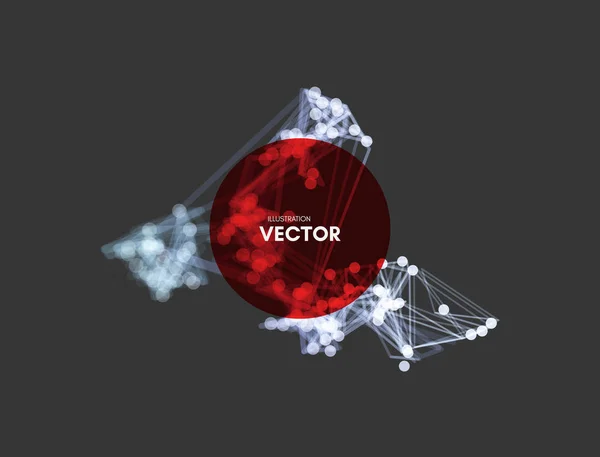 Kapcsolat Szerkezet Futurisztikus Technológia Stílus Vektoros Illusztráció Tudomány Kémia Vagy — Stock Vector