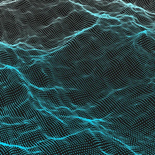 Tableau Avec Particules Dynamiques Style Technologique Futuriste Résumé Contexte Texture — Image vectorielle