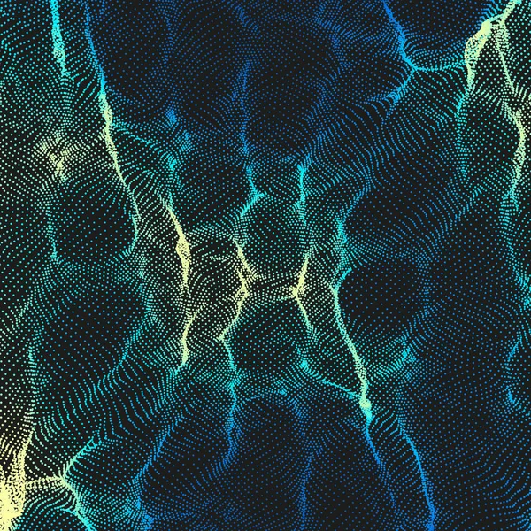 Matrix Met Dynamische Deeltjes Stijl Van Futuristische Technologie Abstracte Achtergrond — Stockvector