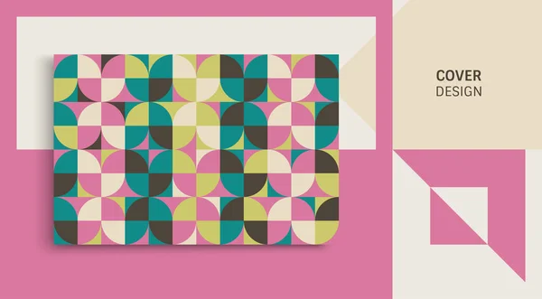 Plantilla Diseño Cubierta Para Publicidad Diseño Geométrico Colorido Abstracto Patrón — Archivo Imágenes Vectoriales