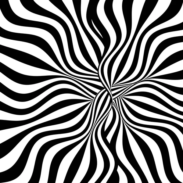 Pattern Optical Illusion Black White Background Abstract Vector Illustration — Stock Vector