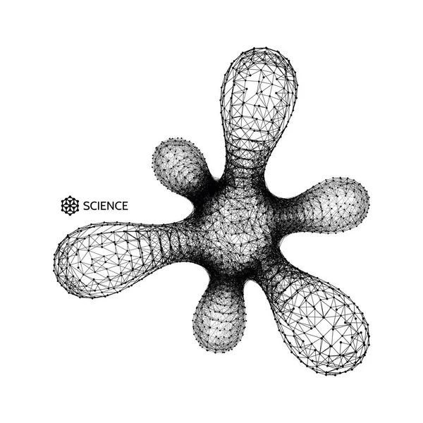 Molécule Graphisme Illustration Vectorielle Structure Connexion Pour Chimie Science — Image vectorielle