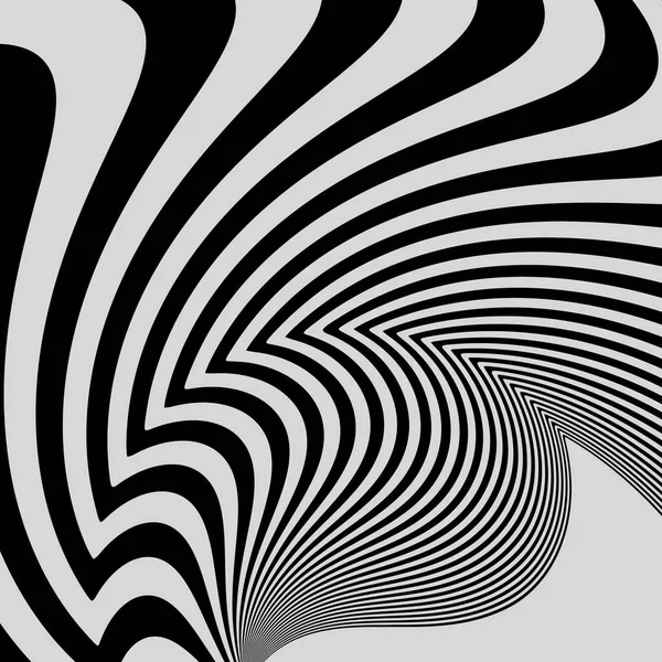 Zwart Wit Abstracte Gestreepte Achtergrond Optische Kunst Vector Illustratie — Stockvector