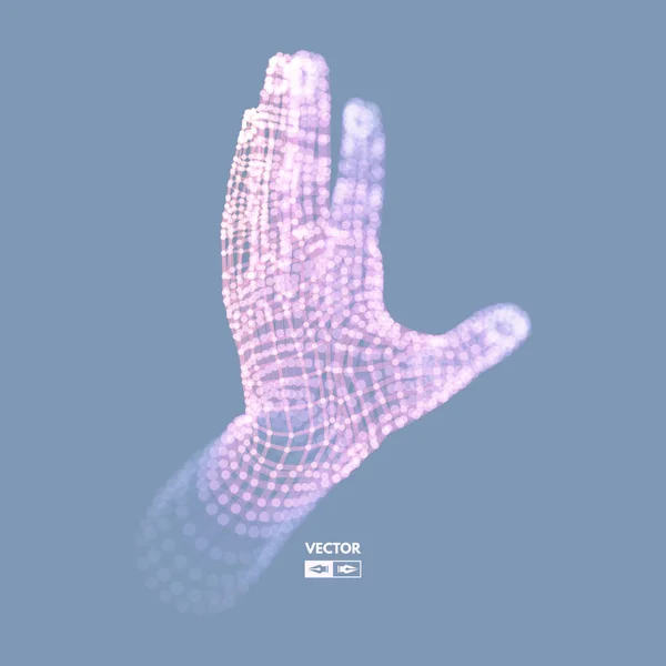 Μοντέλο Ανθρώπινο Χέρι Όπλισης Δομή Σύνδεσης Μελλοντική Τεχνολογία Έννοια Απεικόνιση — Διανυσματικό Αρχείο