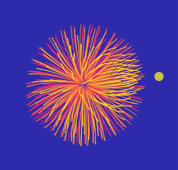 Sphère Abstraite Tableau Avec Particules Dynamiques Élément Scientifique Technologique Moderne — Image vectorielle