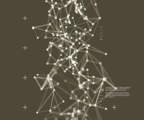 格子構造 科学技術の背景 グラフィックデザイン 3次元グリッド表面 抽象ベクトル図 — ストックベクタ