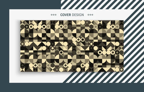 Ontwerpsjabloon Van Dekking Voor Reclame Abstract Kleurrijk Geometrisch Ontwerp Patroon — Stockvector