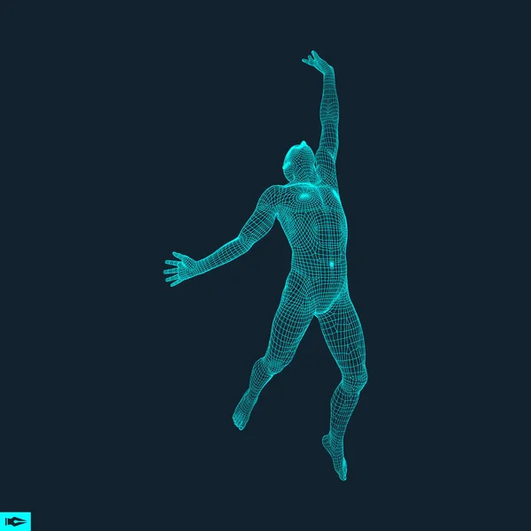 Homme Debout Humain Bras Levé Silhouette Pour Championnat Sport Célébration — Image vectorielle