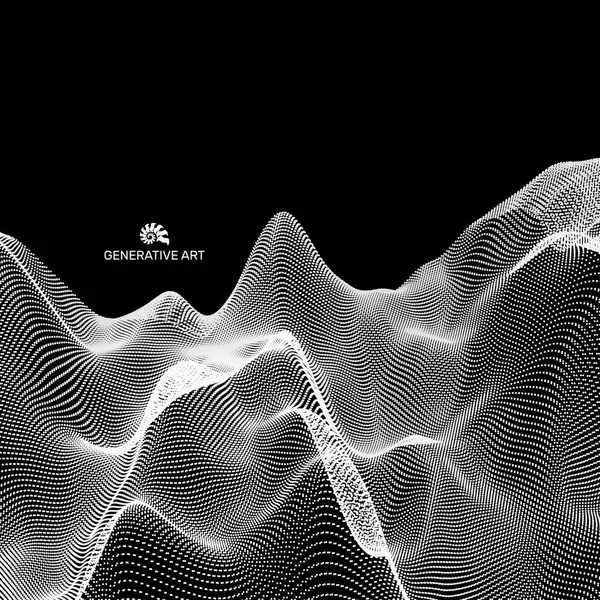 抽象ベクトルの風景背景 サイバースペース グリッド 3D技術ベクトル図 — ストックベクタ