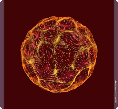 3d abstract sphere. Array with dynamic particles. Modern science and technology element. Vector illustration. clipart svg vector 