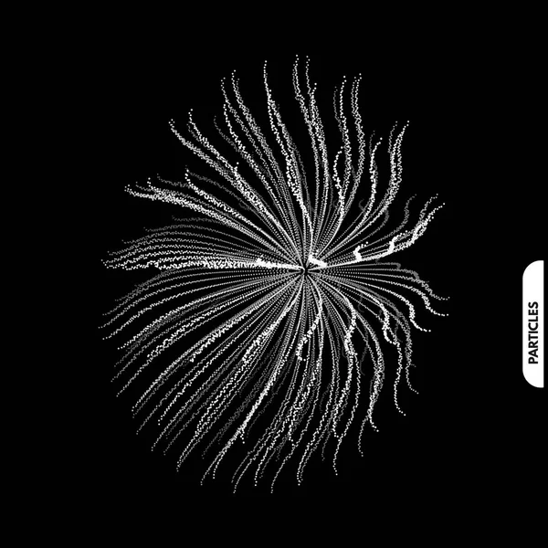 Tablica Dynamicznych Cząstek Styl Futurystyczna Technologia Streszczenie Tło Ilustracja Wektorowa — Wektor stockowy