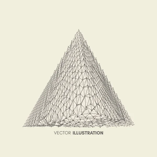 Pirámide Tetraedro Regular Sólido Platónico Estructura Conexión Elemento Geométrico Celosía — Archivo Imágenes Vectoriales