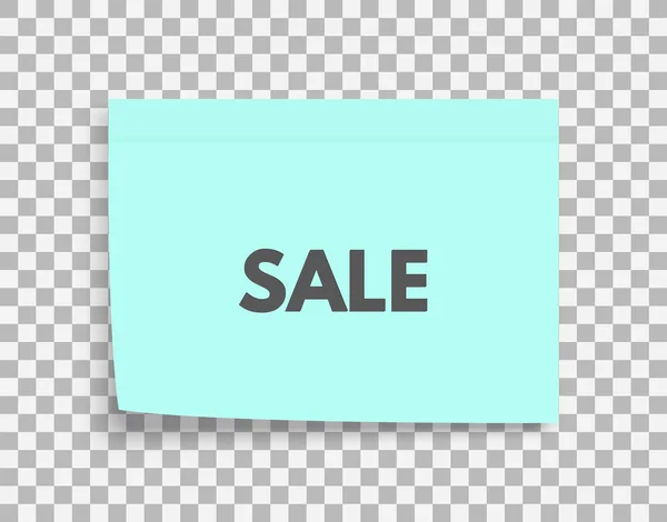 Sale Tag Promotion Coupon Design Shopping Post Note Paper Sheet — Stock Vector