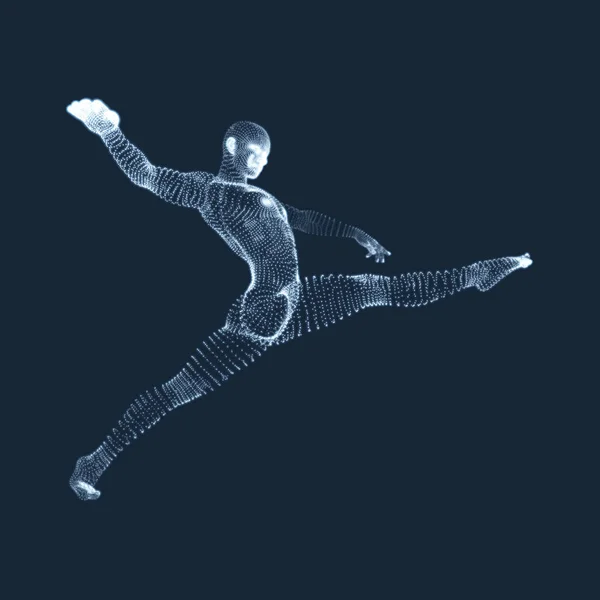 Jimnastikçi Adam Insan Vücut Modeli Jimnastik Hareket Için Simgesi Sağlık — Stok Vektör