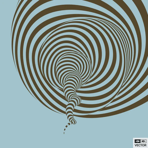 トンネル 抽象的な 幾何学的背景 目の錯覚のパターン ベクトル図 — ストックベクタ