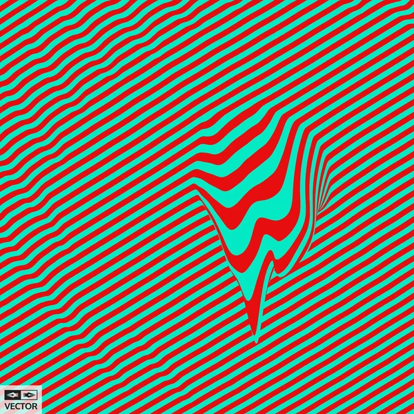 Glitch Abstracte Achtergrond Vervorming Effect Bug Fout Optical Art Vectorillustratie — Stockvector