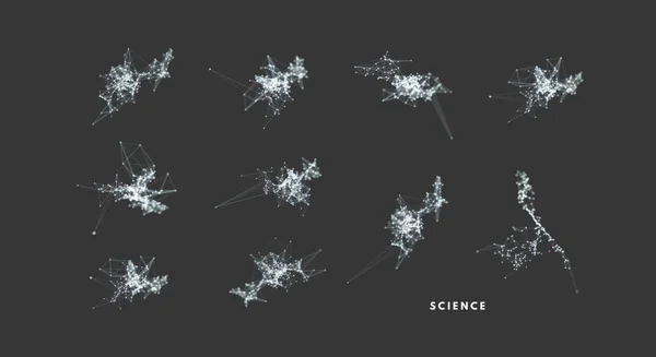 Estructura Conexión Constelación Estilo Tecnología Futurista Ilustración Vectorial Para Ciencia — Vector de stock
