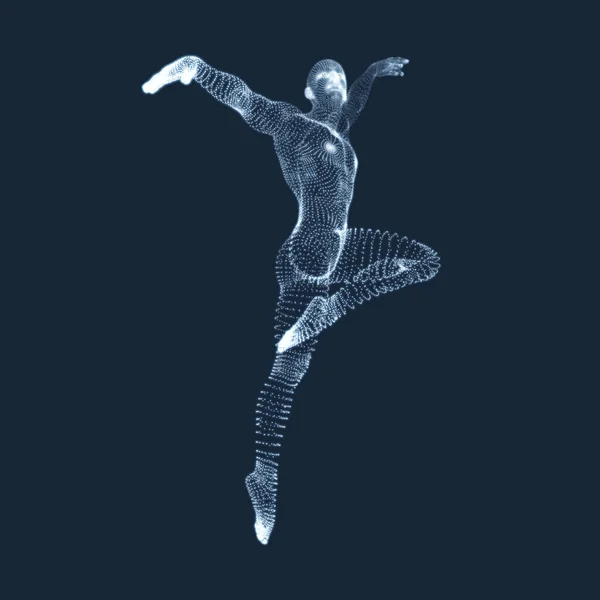 Turnster Man Human Body Model Gymnastiek Activiteiten Voor Pictogram Gezondheid — Stockvector