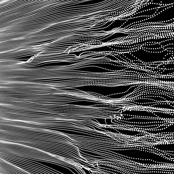 波の背景 グリッドをリップルします 抽象的なベクトル イラスト 技術のスタイル ドットのイラスト 粒子ネットワーク設計 — ストックベクタ