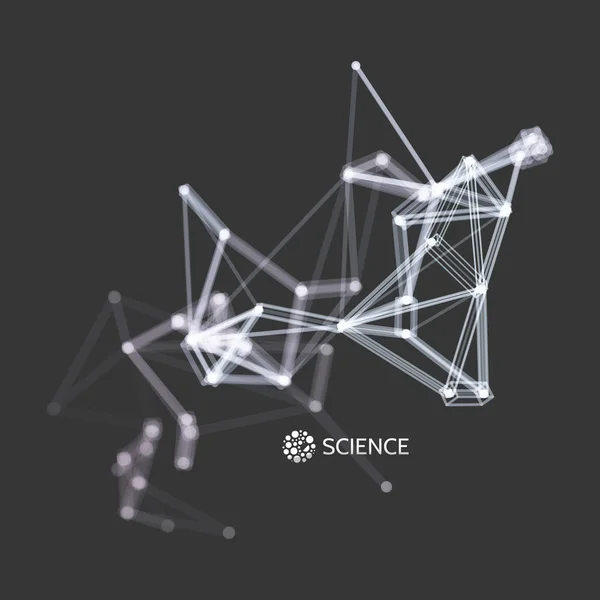 Bağlantı Yapısı Fütüristik Teknoloji Tarzı Vektör Çizim Bilimi Kimya Veya — Stok Vektör