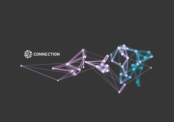 Bağlantı Yapısı Fütüristik Teknoloji Tarzı Vektör Çizim Bilimi Kimya Veya — Stok Vektör