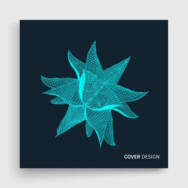 Cristal Modèle Conception Couverture Grille Moléculaire Style Technologique Futuriste Pour — Image vectorielle