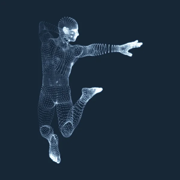 Člověk Představuje Tance Silueta Tanečnice Tanečnice Provádí Akrobatické Prvky Sport — Stockový vektor