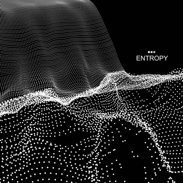 Хвильовий Фон Анотація Векторна Ілюстрація Стиль Технології Дизайн Мережі Частинками — стоковий вектор