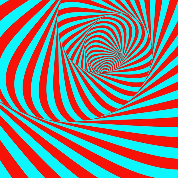 Tunnel Abstrakt Geometrisk Bakgrund Mönster Med Optisk Illusion Vektorillustration — Stock vektor