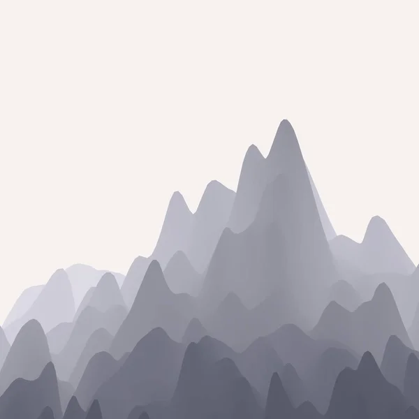 Paisaje Montaña Terreno Montañoso Ilustración Vectorial Fondo Abstracto — Vector de stock