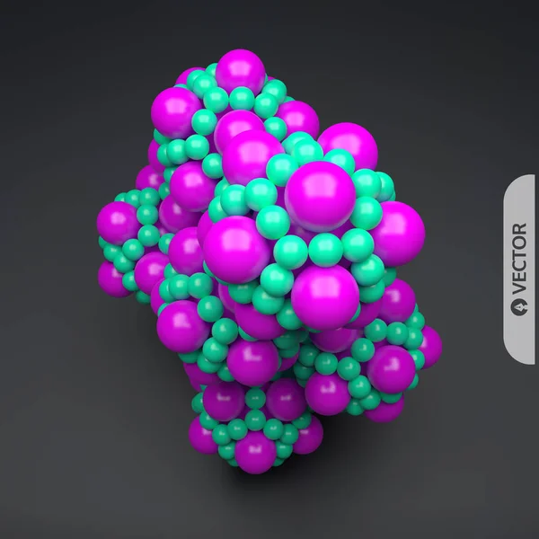 Molécula Estructura Molecular Ilustración Vectorial Para Ciencia — Archivo Imágenes Vectoriales