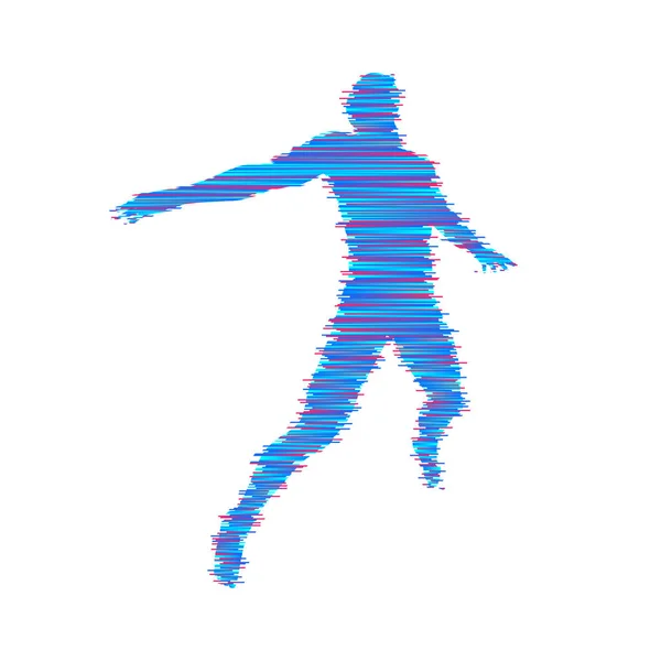 自由或幸福的概念 人类人体模型的3D 矢量插图 — 图库矢量图片