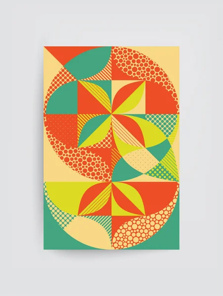 Cover Design Vorlage Abstrakte Farbenfrohe Geometrische Gestaltung Vektorillustration Kann Für — Stockvektor