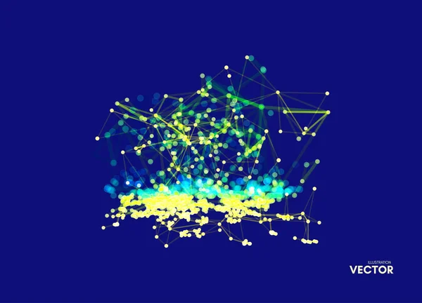 の接続構造 未来的な技術スタイル 教育のためのベクトル図 — ストックベクタ