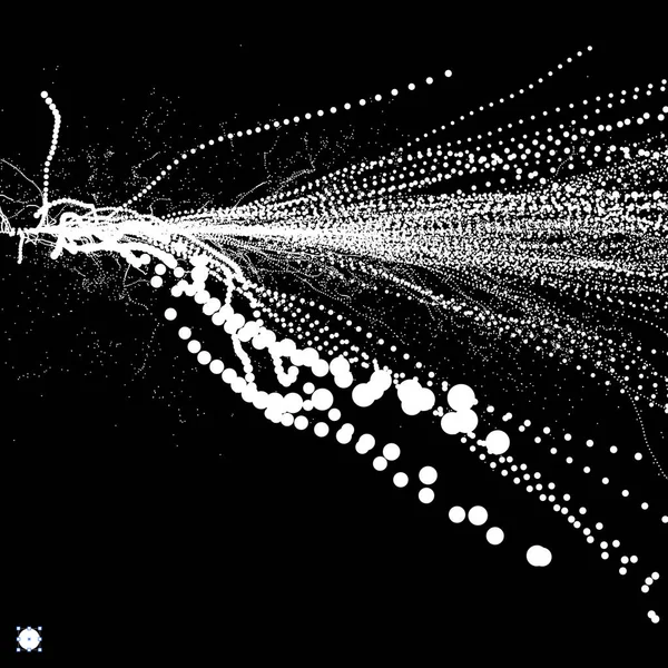 Array Com Partículas Dinâmicas Estilo Tecnologia Fundo Abstrato Ilustração Vetorial — Vetor de Stock