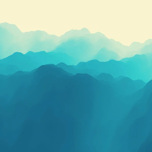 Paisaje Montaña Terreno Montañoso Ilustración Vectorial Fondo Abstracto — Archivo Imágenes Vectoriales