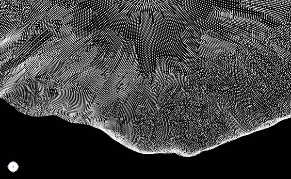 Массив Динамическими Частицами Стиль Технологии Абстрактный Фон Векторная Иллюстрация — стоковый вектор
