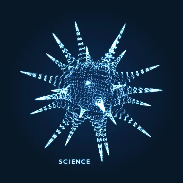 连接结构 科学和技术的抽象向量图解 可用于广告 — 图库矢量图片