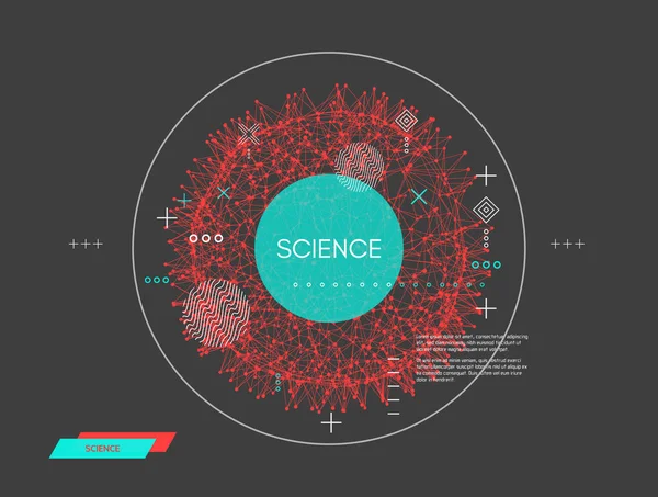 Pozadí Abstraktní Vědy Nebo Technologie Grafický Design Ilustrace Sítě Povrch — Stockový vektor