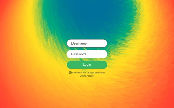 Interfejs Użytkownika Logowania Projekt Nowoczesny Ekran Dla Mobilnych Aplikacji Web — Wektor stockowy