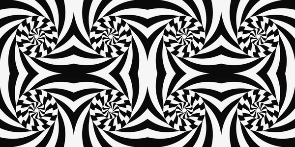 Pattern Optical Illusion Black White Design Abstract Striped Background Vector — Stock Vector