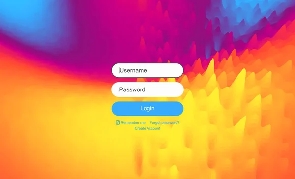 Login User Interface Modern Screen Design Mobile App Web Design — Stock Vector
