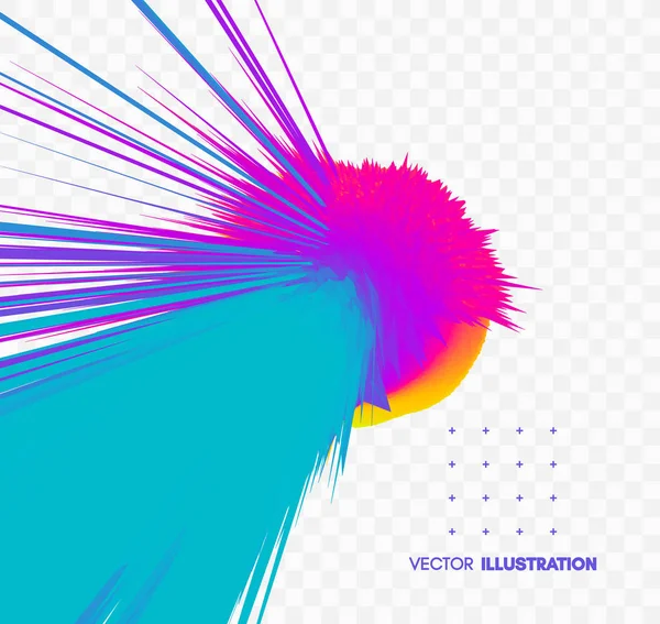 Arrière Plan Avec Des Rayons Explosifs Illustration Vectorielle Abstraite Avec — Image vectorielle