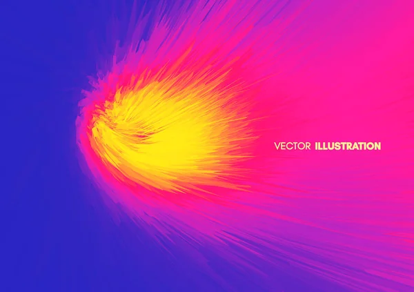 Fliegender Meteor Kosmisches Objekt Futuristisches Design Abstrakter Hintergrund Vektor Illustration — Stockvektor