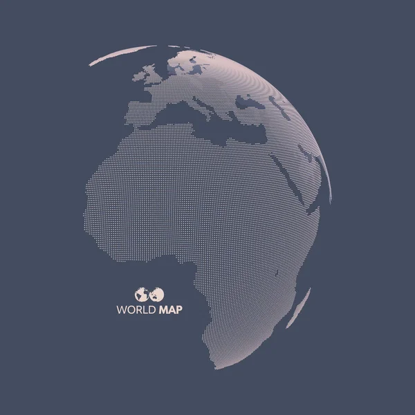 非洲和欧洲 地球地球仪 全球商业营销理念 虚线样式 网络演示设计 — 图库矢量图片