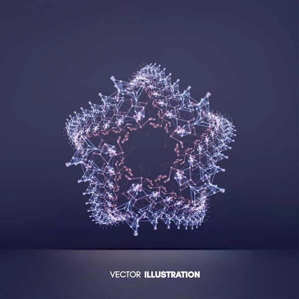 Stjärna Låg Poly Element För Design Gallerstruktur Vektorillustration — Stock vektor