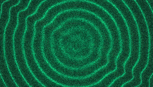 Wellenförmiger Hintergrund Mit Welleneffekt Vektorillustration Mit Teilchen Gitteroberfläche — Stockvektor