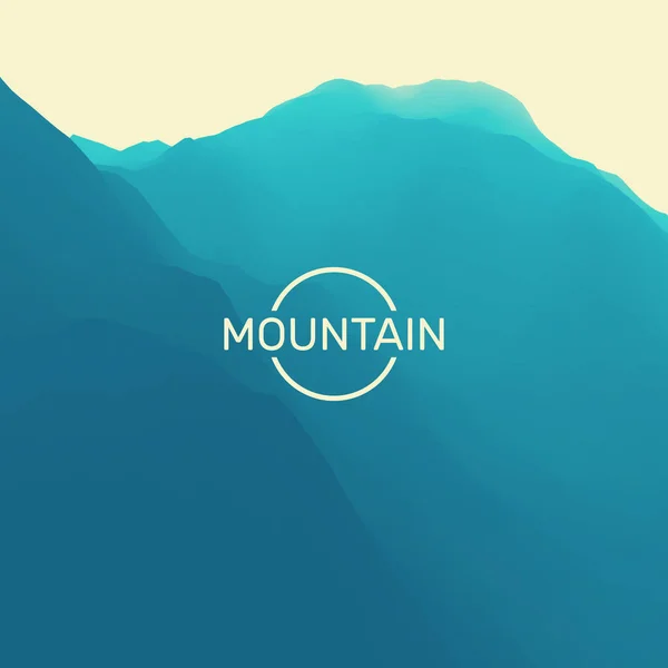 Paisaje Montaña Terreno Montañoso Ilustración Vectorial Fondo Abstracto — Archivo Imágenes Vectoriales