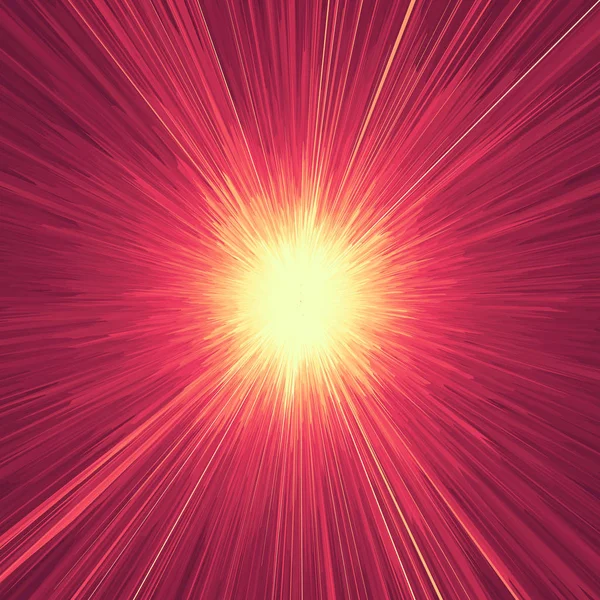 Patlamalı Arka Plan Yıldız Patlaması Dinamik Çizgileri Güneş Veya Yıldız — Stok Vektör