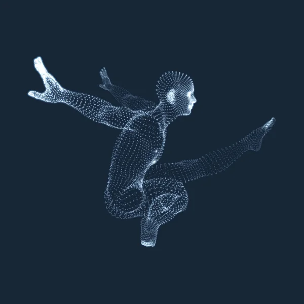 Gymnast Man Mänskliga Kropp Modell Gymnastik Aktiviteter För Ikonen Hälsa — Stock vektor